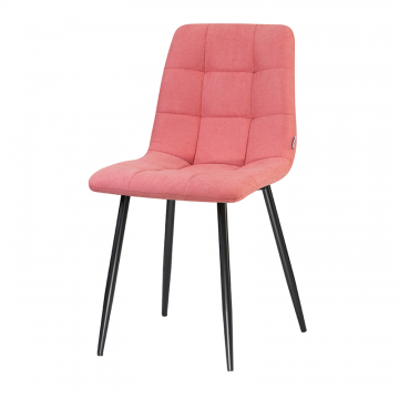 Стул обеденный DOBRIN ALEX, черные матовые ножки, розовая ткань (UF860-05B)