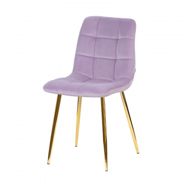 Стул обеденный DOBRIN ALEX, золотые ножки, фиолетовый велюр (V108-49)