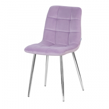 Стул обеденный DOBRIN ALEX, хром ножки, фиолетовый велюр (V108-49)