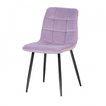 Стул обеденный DOBRIN ALEX, черные матовые ножки, фиолетовый велюр (V108-49)