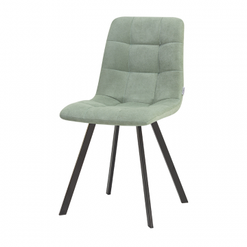 Стул обеденный DOBRIN ALEX SQUARE, черные матовые ножки, мята ткань (UF860-11B)