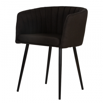 Стул обеденный DOBRIN ALINA, черная ткань (LAR-106D-28)