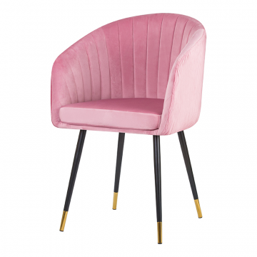 Стул обеденный DOBRIN MARY, розовый велюр (1922-16)