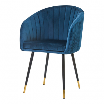 Стул обеденный DOBRIN MARY, синий велюр (1922-20)