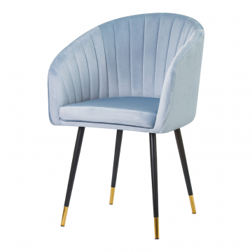 Стул обеденный DOBRIN MARY, серо-голубой велюр (1922-6)