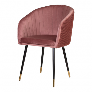Стул обеденный DOBRIN MARY, бронзово-розовый велюр (1922-17)