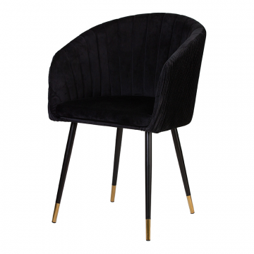 Стул обеденный DOBRIN MARY, черный велюр (1922-21)
