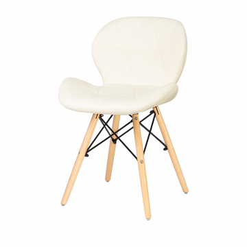 Стул обеденный DOBRIN BUTTERFLY, ножки светлый бук, цвет сиденья кремовый