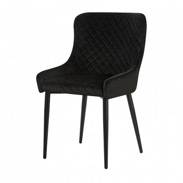 Стул обеденный DOBRIN RICHARD, черные матовые ножки, черный велюр (V108-77)