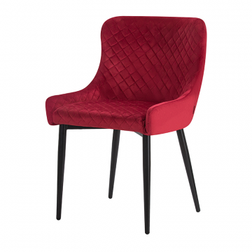 Стул обеденный DOBRIN RICHARD, черные матовые ножки, бордовый велюр (V108-85)