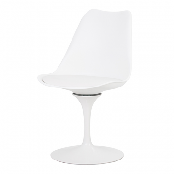 Стул обеденный DOBRIN TULIP, белое основание, цвет белый (W-02)