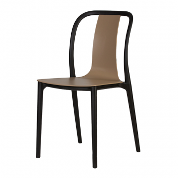 Стул обеденный DOBRIN ADAM, черный/бежевый