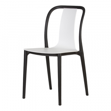 Стул обеденный DOBRIN ADAM, черный/белый