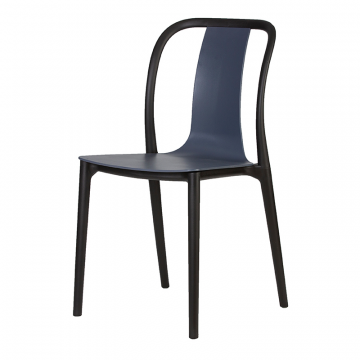 Стул обеденный DOBRIN ADAM, черный/серо-голубой