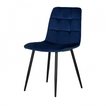 Стул обеденный DOBRIN CHILLY, Темно-синий Holland 60, основание черное