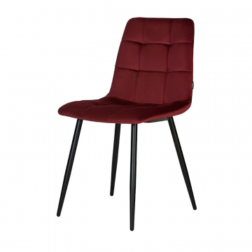 Стул обеденный DOBRIN CHILLY, Бордовый Holland 47, основание черный