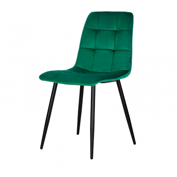 Стул обеденный DOBRIN CHILLY, Темно-зеленый Holland 30, основание черное