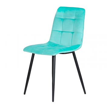 Стул обеденный DOBRIN CHILLY, Мятный Holland 50, основание черное