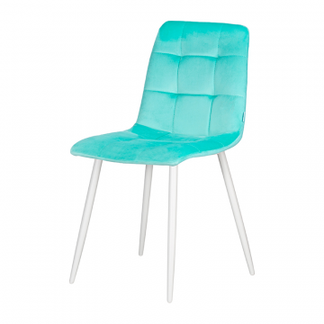 Стул обеденный DOBRIN CHILLY, Мятный Holland 50, основание белое