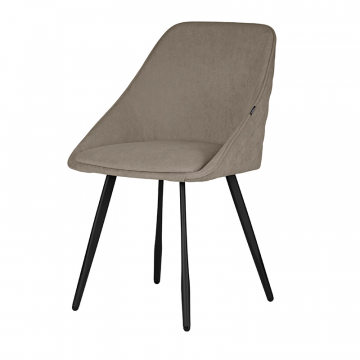 Стул обеденный DOBRIN STELLA, ЭМАЛЬ ЧЕРНЫЙ МУАР велюр Catania Cocoa