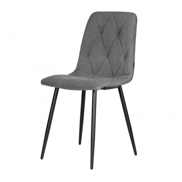 Стул обеденный DOBRIN CHILLY ROMBO, Серый Simple 33, основание черное