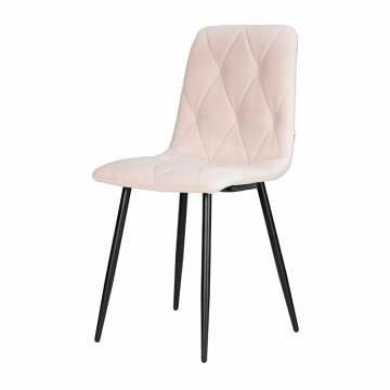 Стул обеденный DOBRIN CHILLY ROMBO, Бежевый Simple 44, основание черный