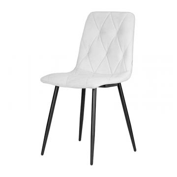 Стул обеденный DOBRIN CHILLY ROMBO, Светло-серый Simple 29, основание черный