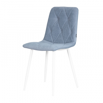 Стул обеденный DOBRIN CHILLY ROMBO, Серо-голубой Simple 26, основание белый
