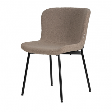Стул обеденный DOBRIN MILO, черные ножки, бежевый букле (UF992-04)