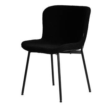 Стул обеденный DOBRIN MILO, черные ножки, черный букле (UF992-12)