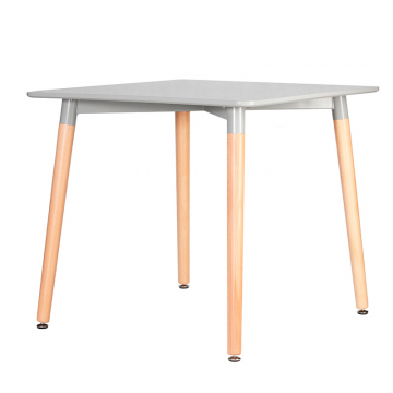 Стол обеденный DOBRIN SERRA, ножки светлый бук, столешница светло-серая