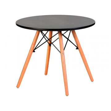 Стол журнальный DOBRIN SHELLEY, ножки светлый бук, цвет чёрный