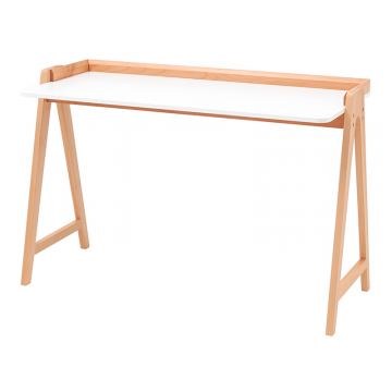 Стол письменный Pyramid 118*53 белый/светлое дерево