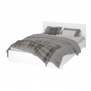 Полутораспальная кровать Адайн КР-140 140х200 белое дерево / белое дерево