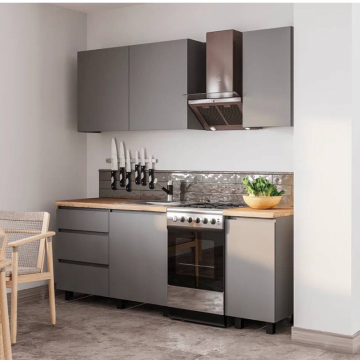 Готовая кухня Асти 1,6м, Графит