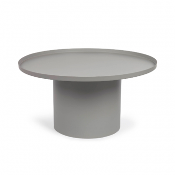 Круглый журнальный столик Fleksa из серого металла Ø 72 см