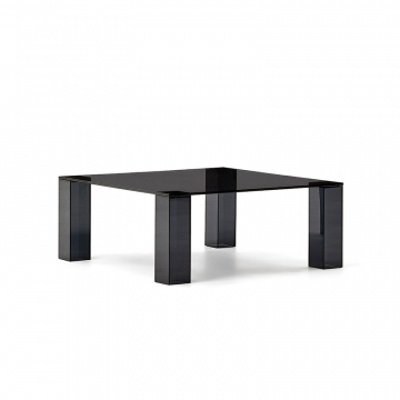 Журнальный столик из закаленного стекла Adularia темно-серого цвета 85 x 85