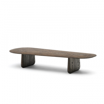 Журнальный столик Pirita из массива дуба в темной отделке, 146