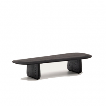 Журнальный столик Pirita из массива дуба в черной отделке, 146