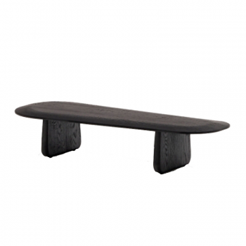 Журнальный столик Pirita из массива дуба в черной отделке, 146