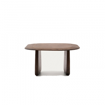 Журнальный столик Pirita из массива дуба в темной отделке, 70,6 x 70