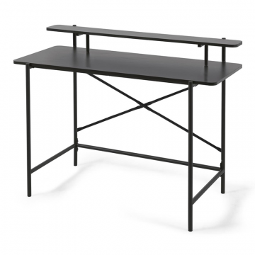 Письменный стол Galatia из черной меламина с металлическими ножками в черной отделке 120 x 60 см