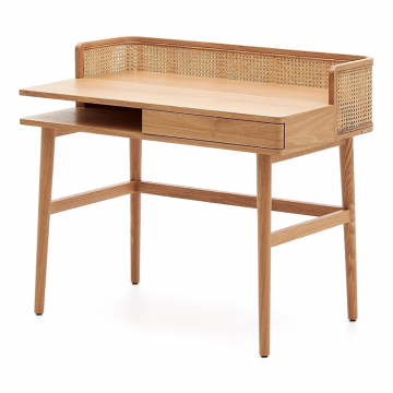 Araxi Письменный стол из массива ясеня и ротанга 105 x 62 см