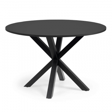 ARYA Круглый Ø 119 cm MDF стол со стальными черными ножками