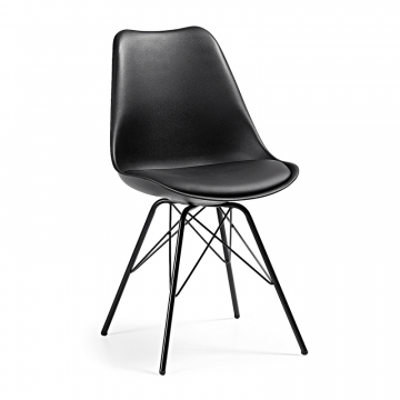 Стул Lars черный с металлическими ножками
