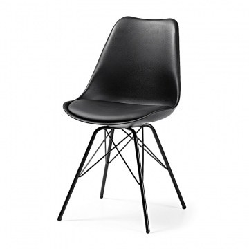 Стул Lars черный с металлическими ножками