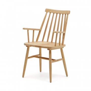 Стул Kristie с подлокотниками натуральное дерево