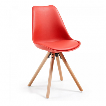 Стул Lars красный пластик