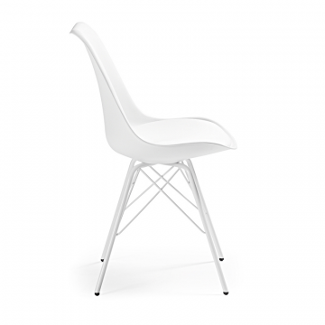 Стул Lars белый с металлическими ножками