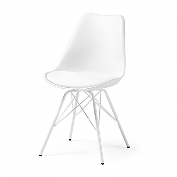 Стул Lars белый с металлическими ножками